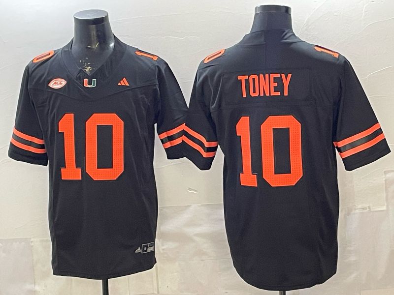 Men 2026 Miami Hurricanes #10 Toney Black 3th generations Limited NCAA Jersey 01->ncaa teams->NCAA Jersey